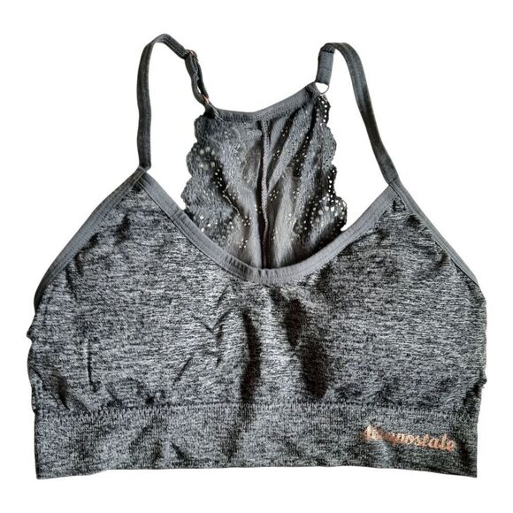 Aeropostale Gray Seamless Bra with Racerback Design - Picture 1 of 4